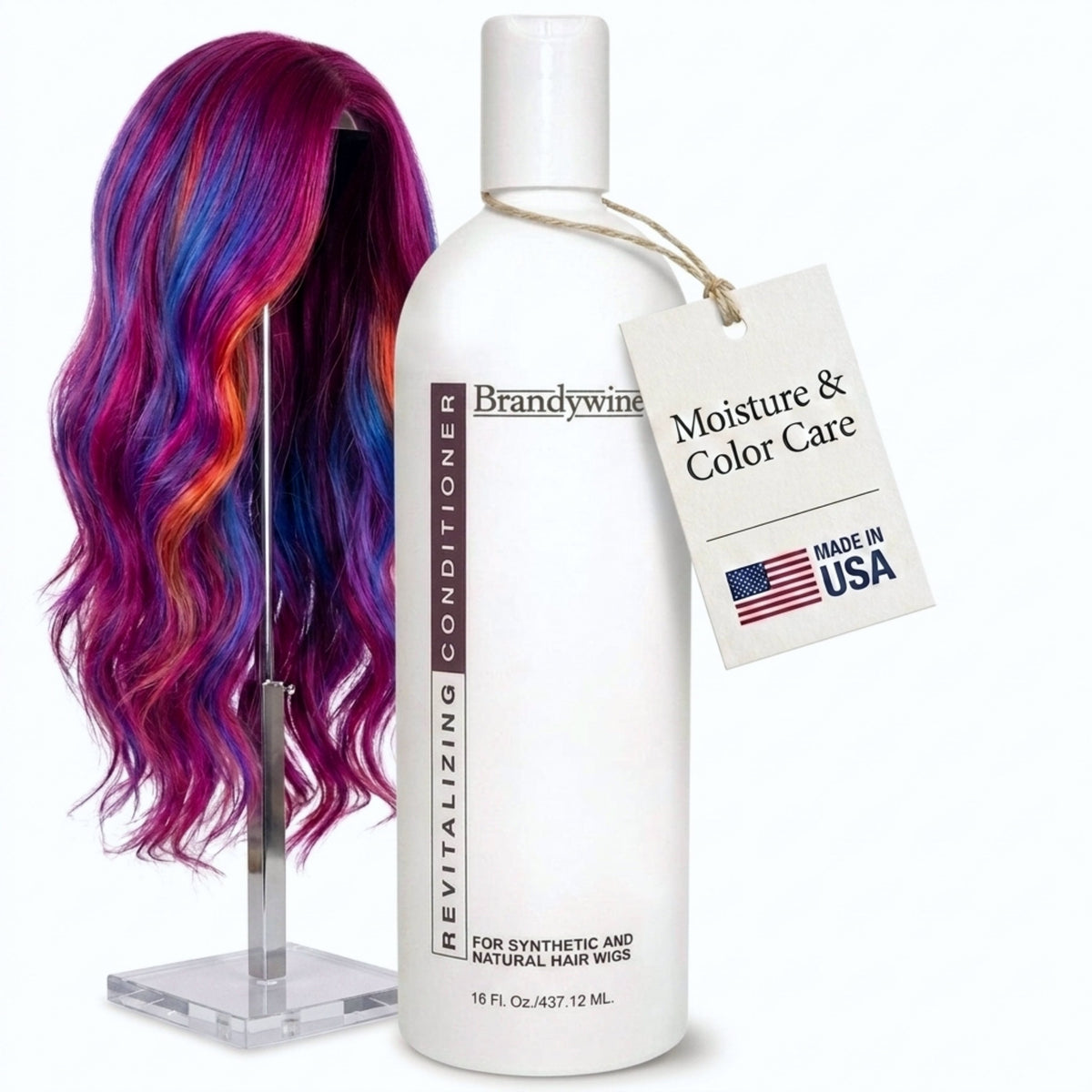 Brandywine Revitalizing Conditioner – For Synthetic & Natural Hair Wigs, 16 Ounces
