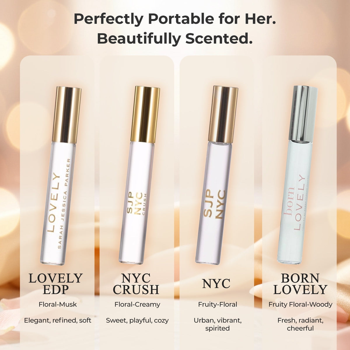 Sarah Jessica Parker Rollerball Gift Set 10ml NYC, Lovely, Born Lovely & NYC Pure Crush EDP