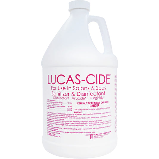 LUCAS-CIDE Salon and Spa Disinfectant Multipurpose Surface Sanitizer, Hospital Grade, EPA Disinfectant Cleaning Supplies Solution 1 Gallon - Pink…
