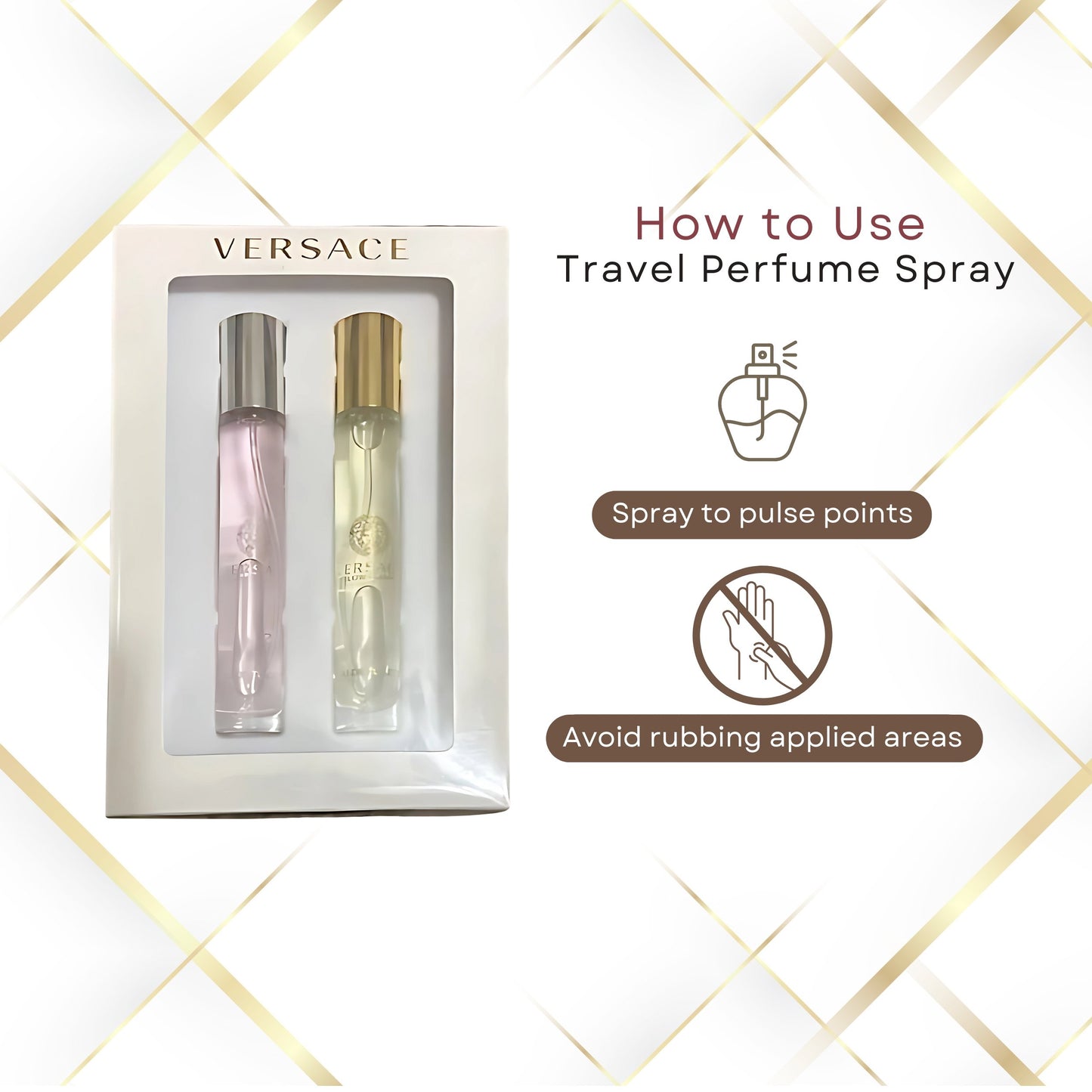 Versace Bright Crystal & Yellow Diamond Perfumes for Women 0.33 Ounce