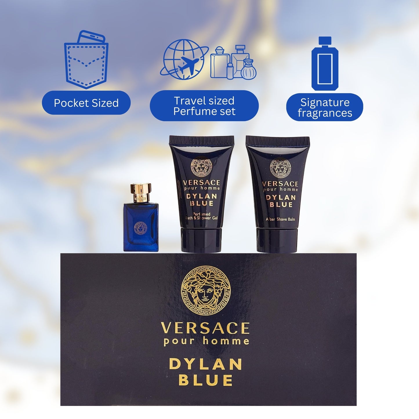 Versace Dylan Blue Pour Homme 3-Piece Miniature Set for Men