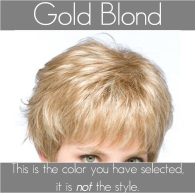 Amore BRANDI Monofilament Wig Collection by Rene of Paris and Wig Lift Comb - Gold Blond - Bundle 2 Items