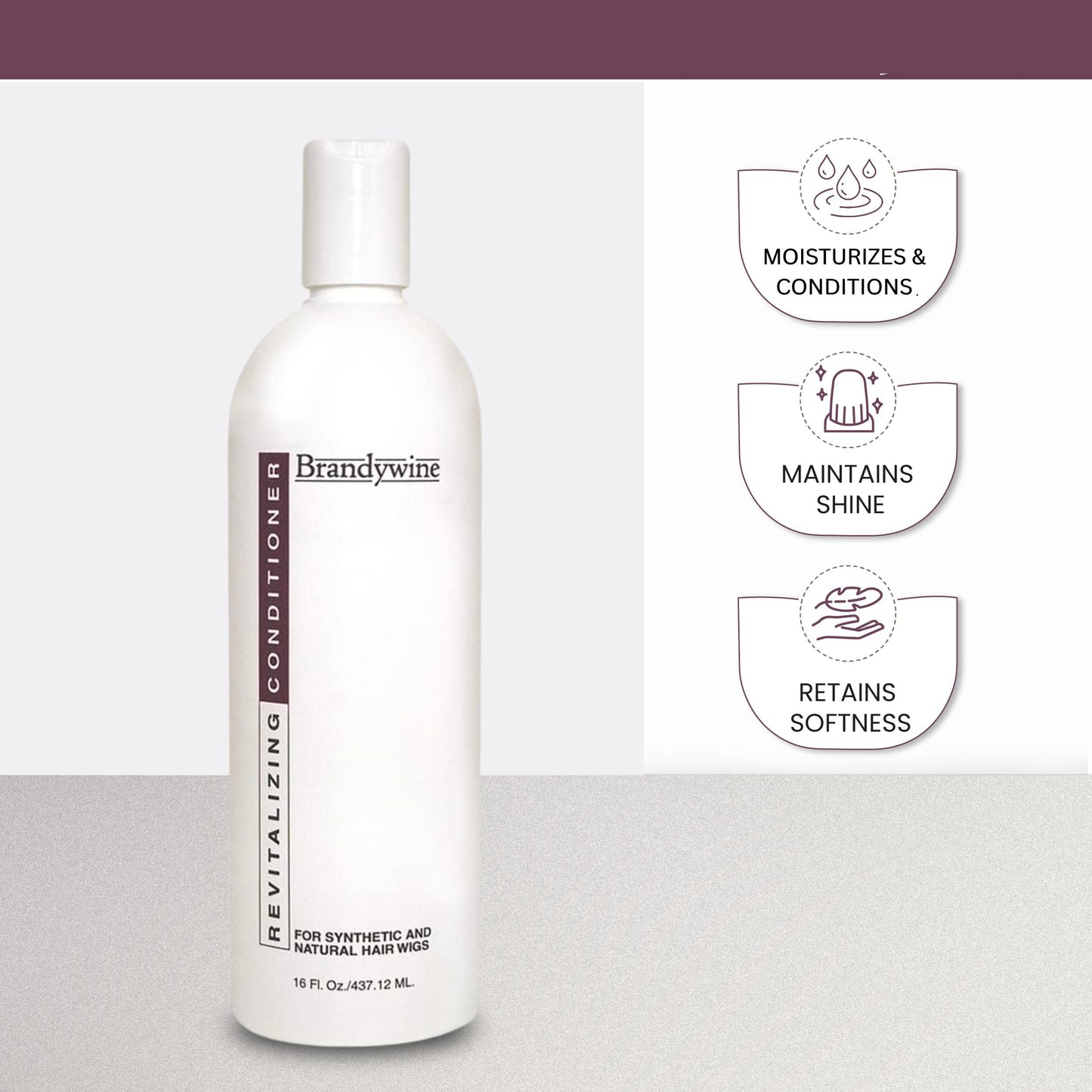 Brandywine Revitalizing Conditioner – For Synthetic & Natural Hair Wigs, 16 Ounces