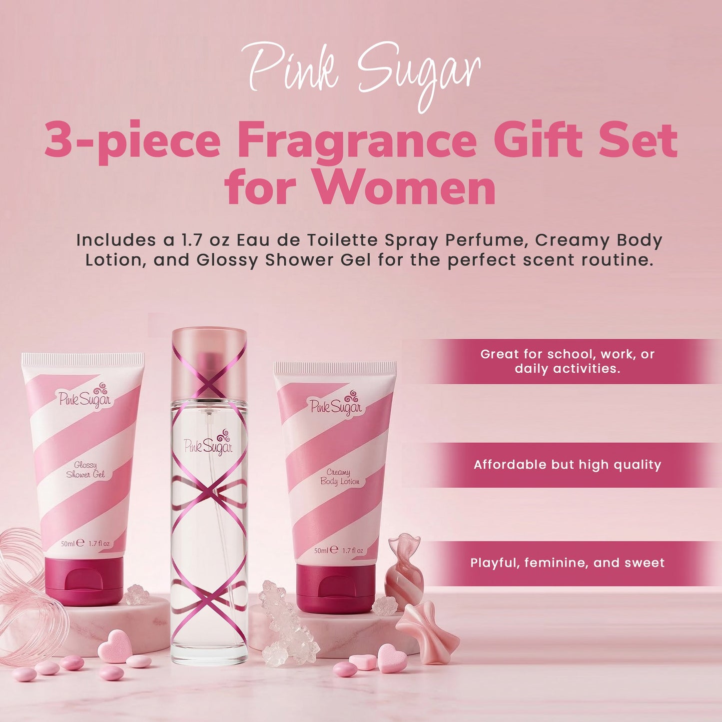 Pink Sugar By Aquolina, GLOWING PINK Fragrance Gift Set For Women