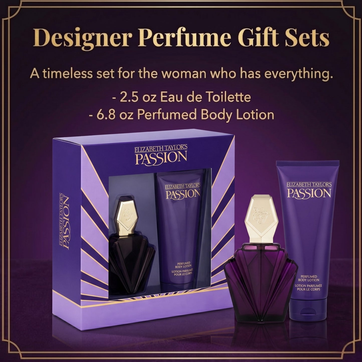 Elizabeth Taylor Passion, 2 Piece Gift Set for Women