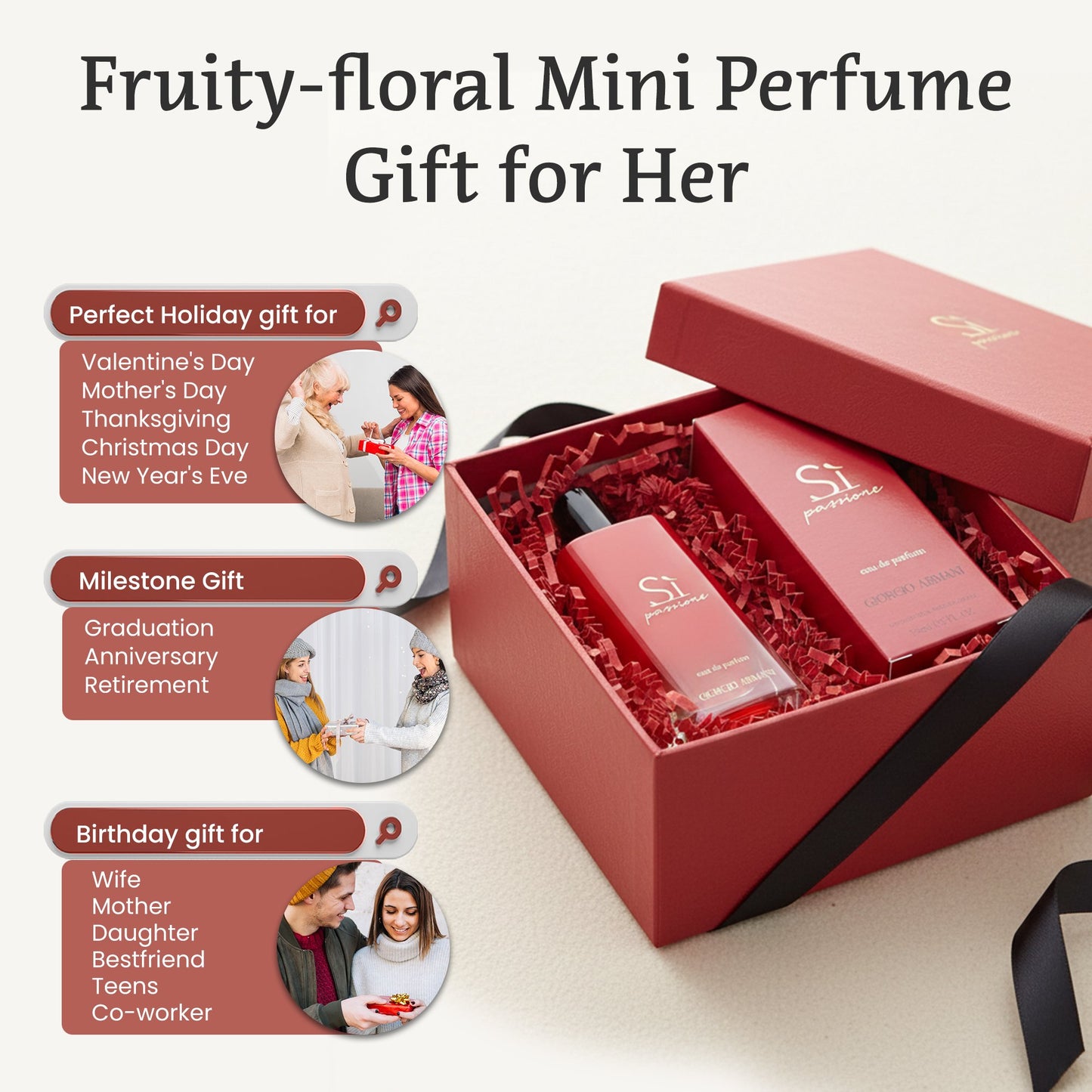 GIORGIO ARMANI Si Passione Eau De Parfum Mini Spray for Women .5 oz.