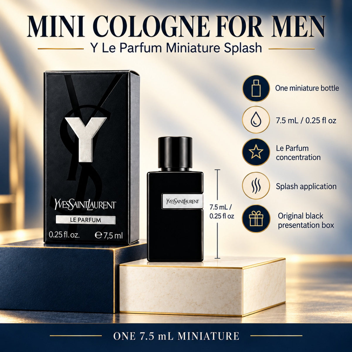 Yves Saint Laurent YSL Y LE PARFUM Mini Splash 7.5 ml / 0.25 Fl oz