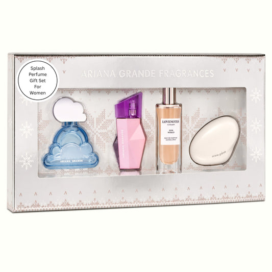 Ariana Grande Perfume Gift Set for Women 4 Piece Mini EDP 0.25 oz, Cloud, Pink Woods, Mod Vanilla