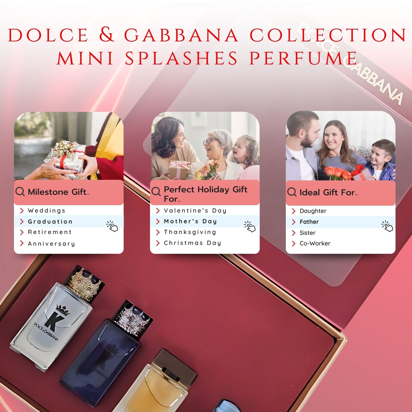 Dolce & Gabbana Mini Fragrance Discovery Set for Men – 4 Piece Collection