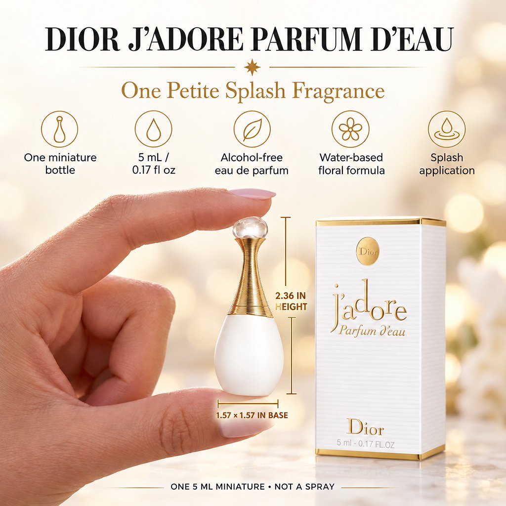 Dior J'Adore Parfum D'eau Mini Women Perfume Travel Size Splash Dabber 5 ML