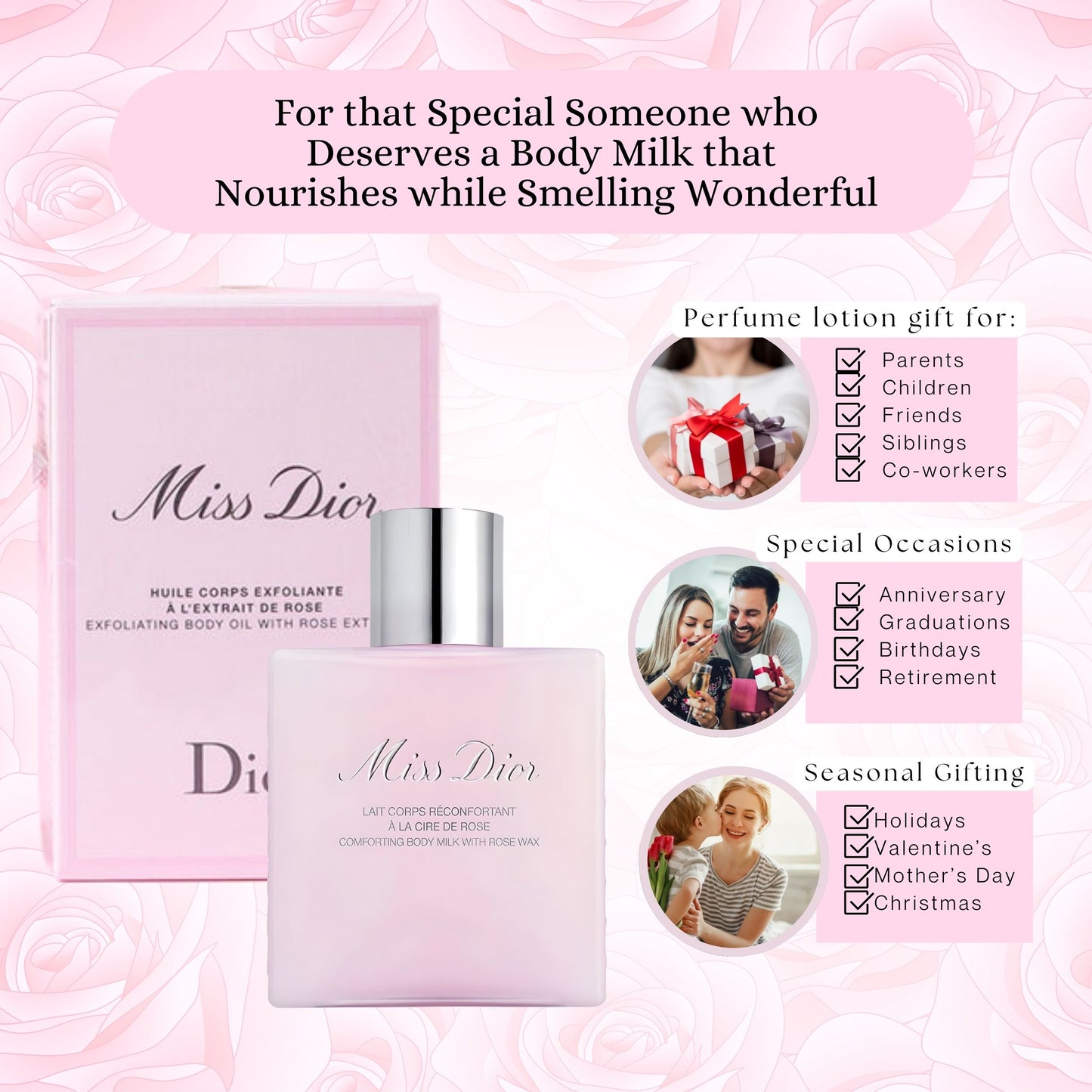 Dior Miss Dior Comforting Body Milk with Rose Wax – 175 ml / 5.9 oz