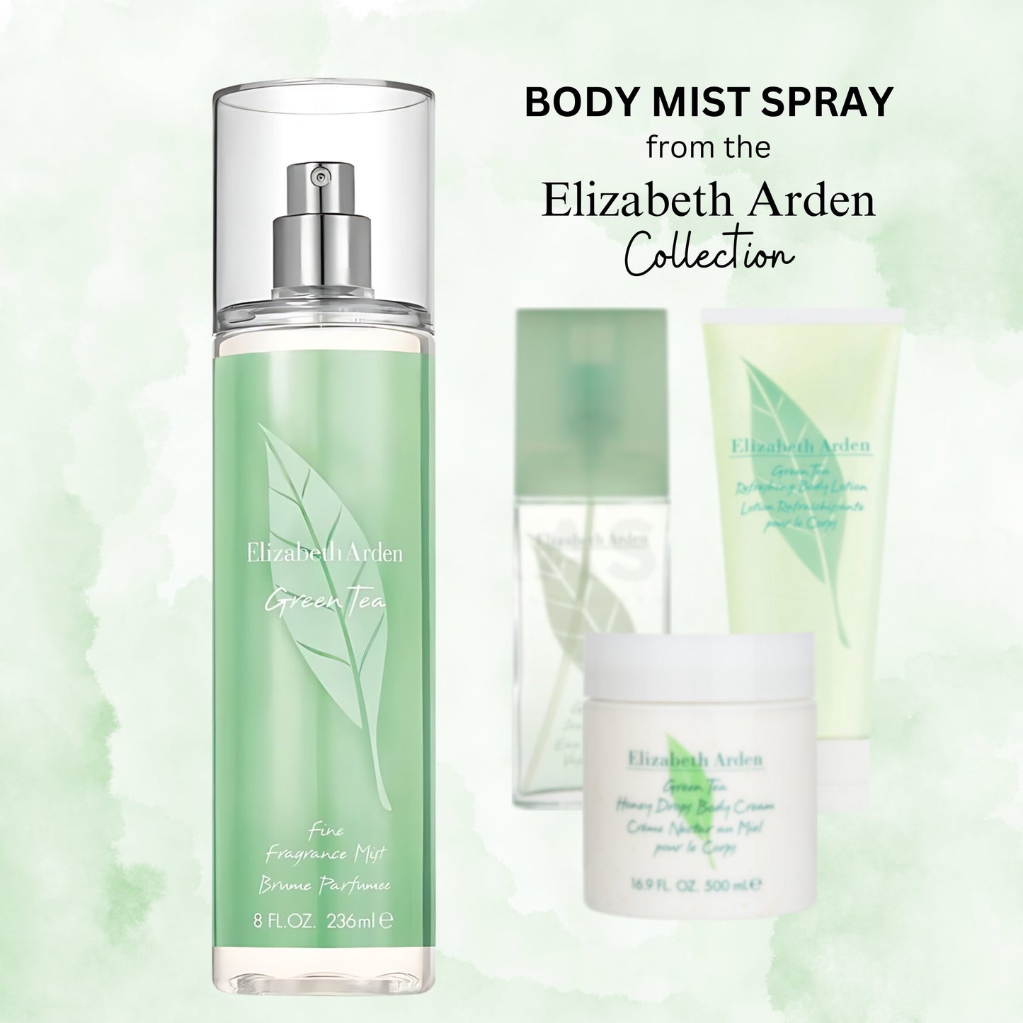 GREEN TEA/ELIZABETH ARDEN BODY MIST SPRAY 8.0 OZ (236 ML) (W)
