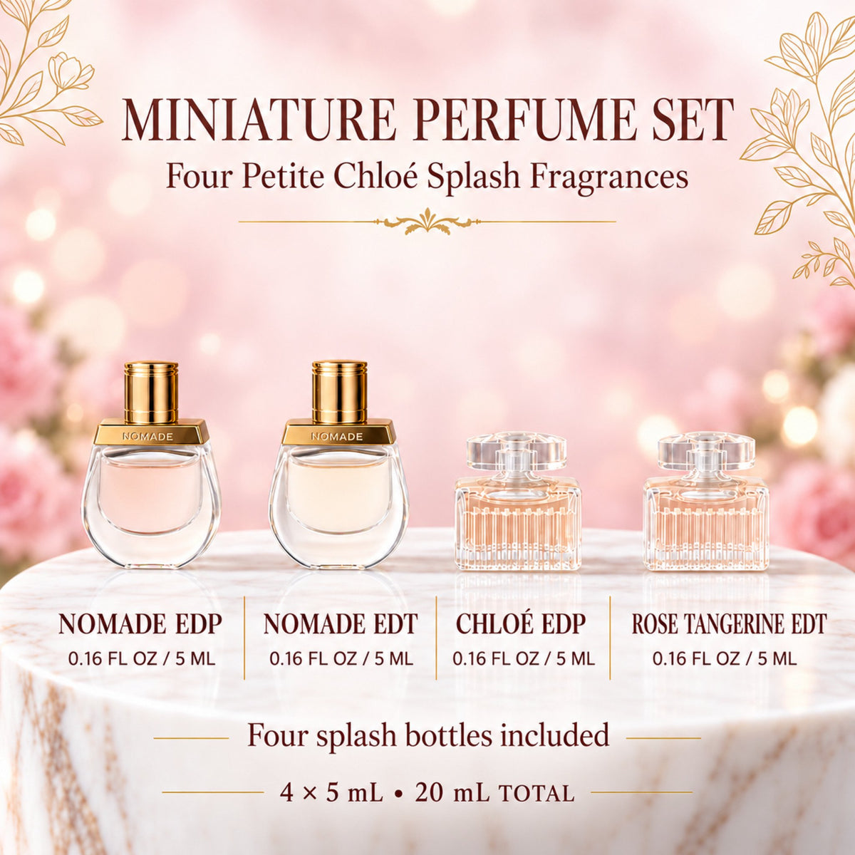 Chloe Perfume for Women Mini Variety Gift Set – 4-Piece Splash Collection