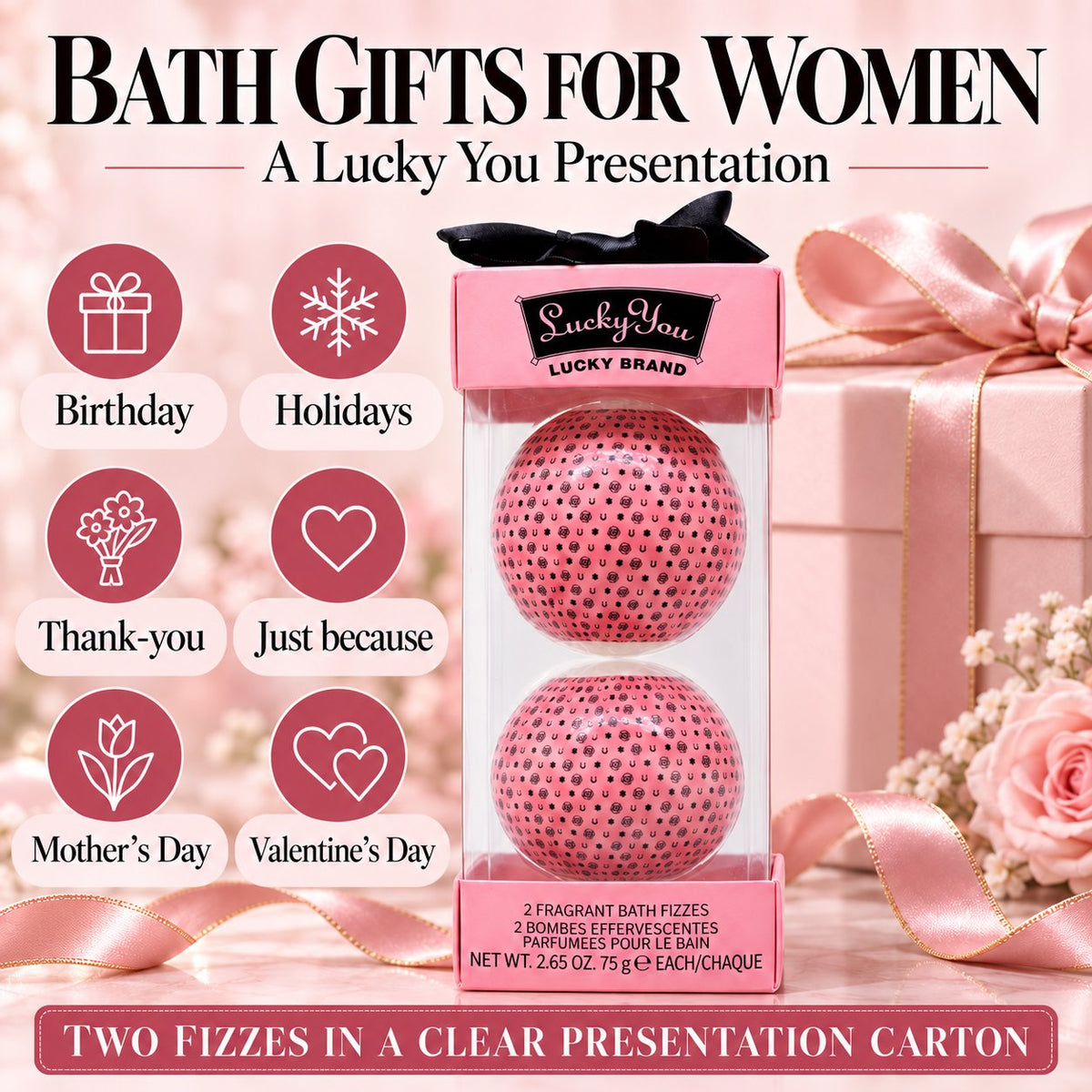 Lucky Brand Lucky You For Women 2 Piece Fragrance Bath Bombs