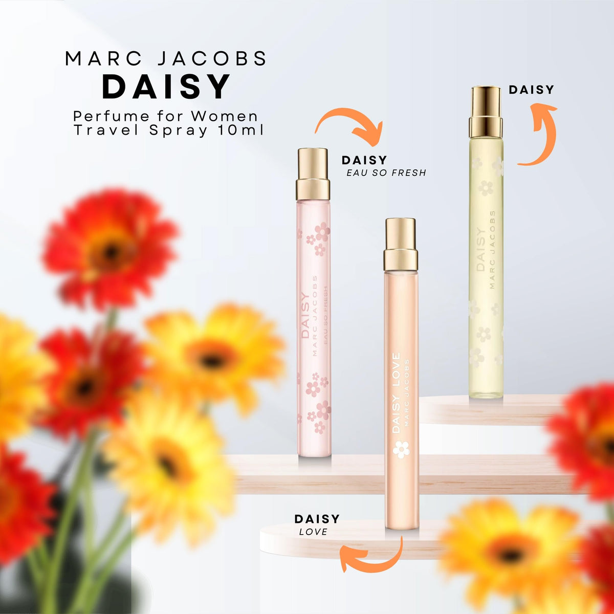 Marc Jacobs Daisy Perfume for Womens Travel Spray Gift Set