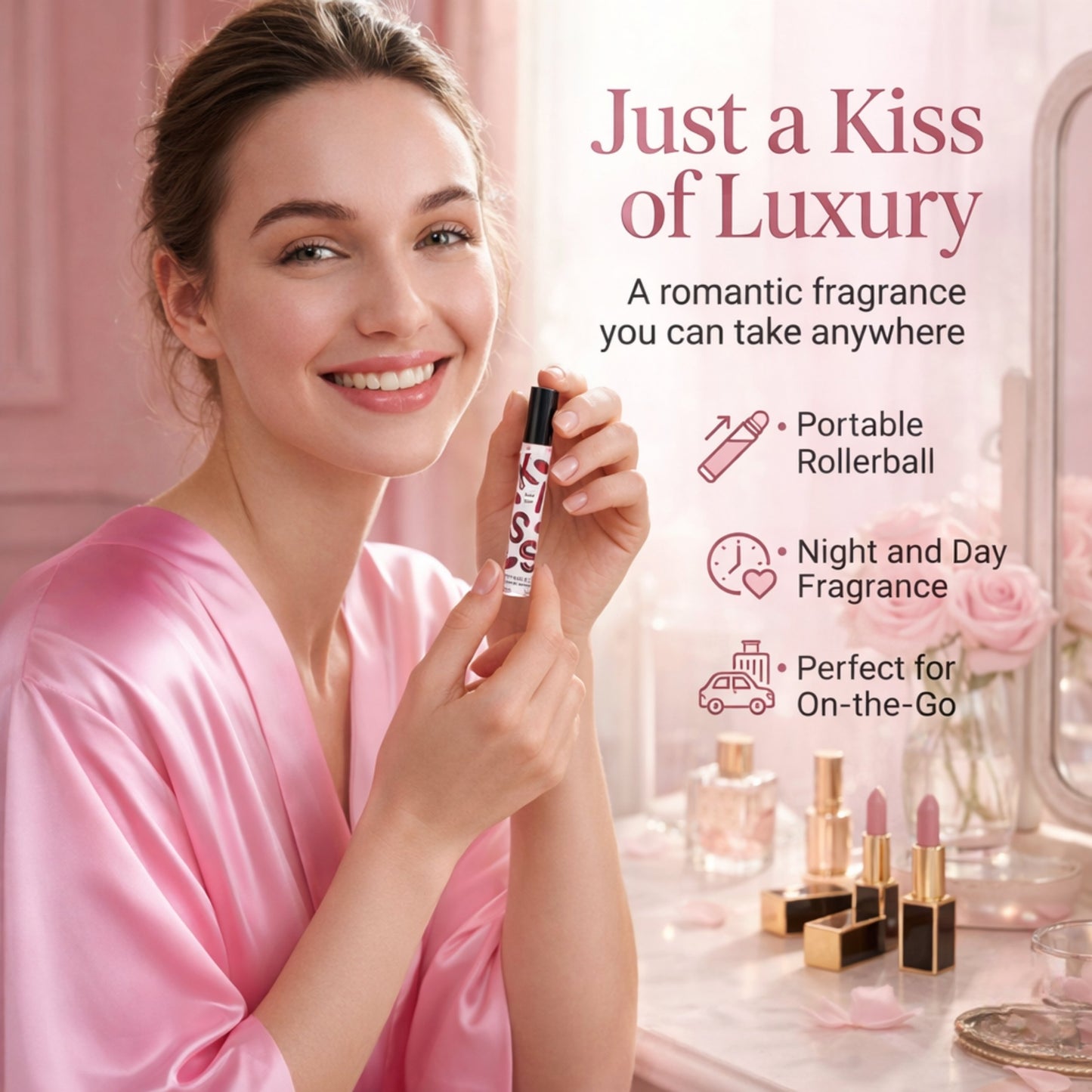 Victoria’s Secret Just A Kiss Eau de Parfum Rollerball – Travel Size (0.23 oz)