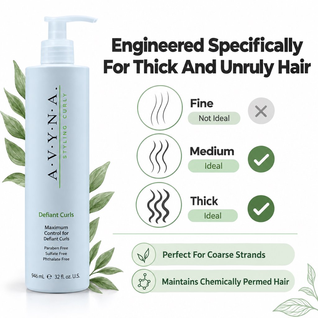 Avyna Xtyling Curly Curl Cream for Wavy, Naturally Curled or Permed Hair, Curl Defining and Anti-Frizz Cream, 10.14 fl oz / 300 ml