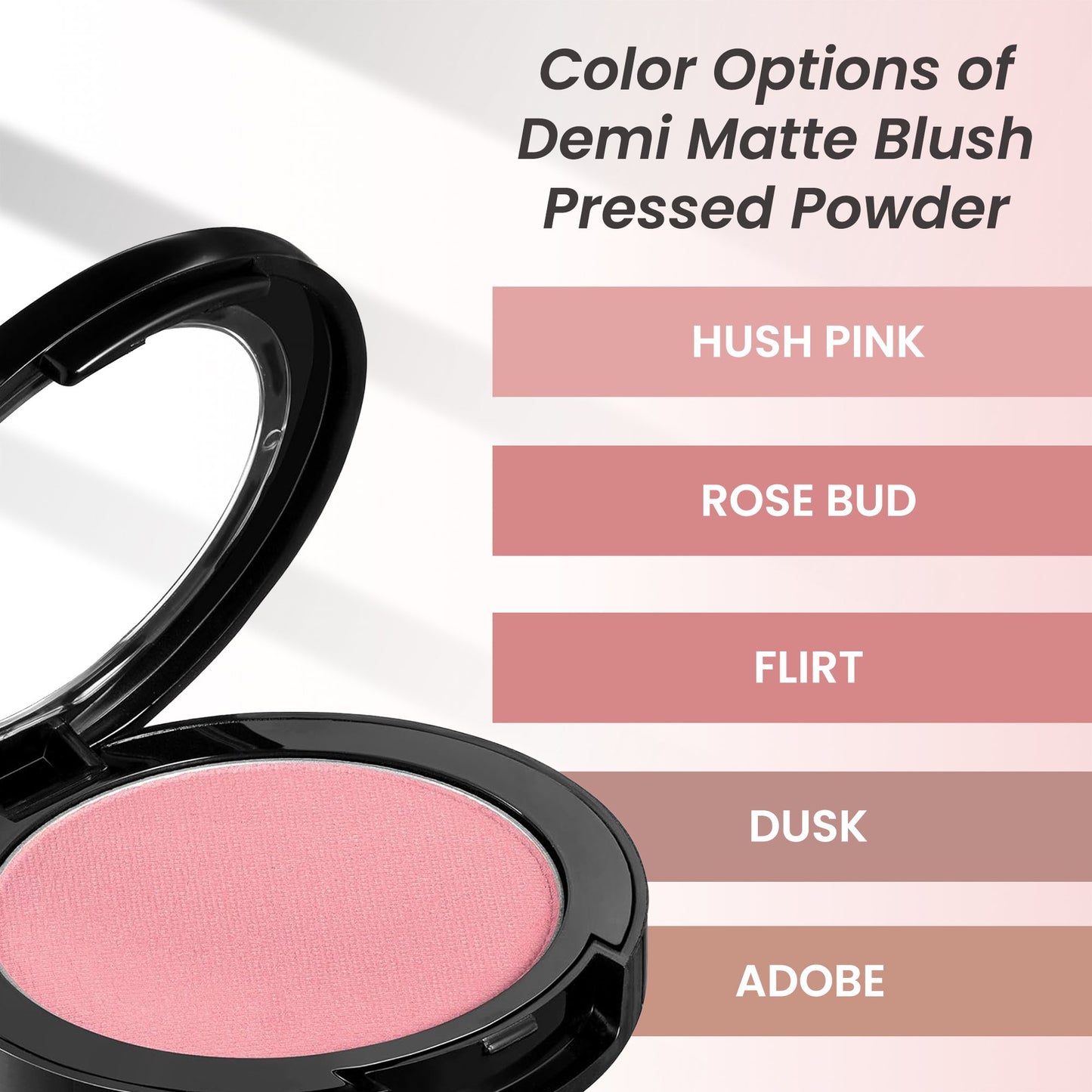 Mineral Modern Demi Matte Blush Pressed Powder – Hush Pink (0.12 oz)