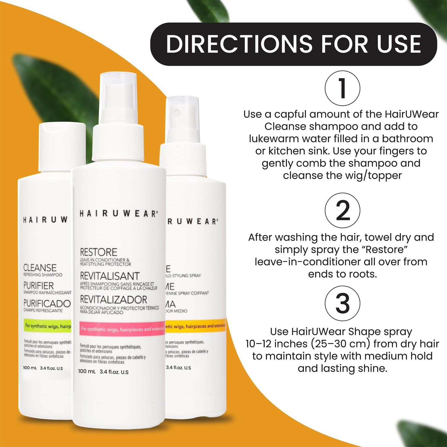 HairUWear Essential Care Travel Kit – Wig Care Set for Synthetic Hair