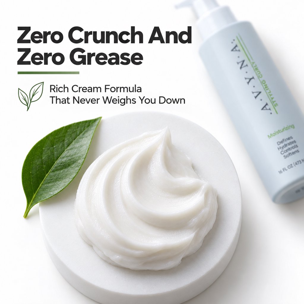 Avyna Xtyling Curly Curl Cream for Wavy, Naturally Curled or Permed Hair, Curl Defining and Anti-Frizz Cream, 10.14 fl oz / 300 ml