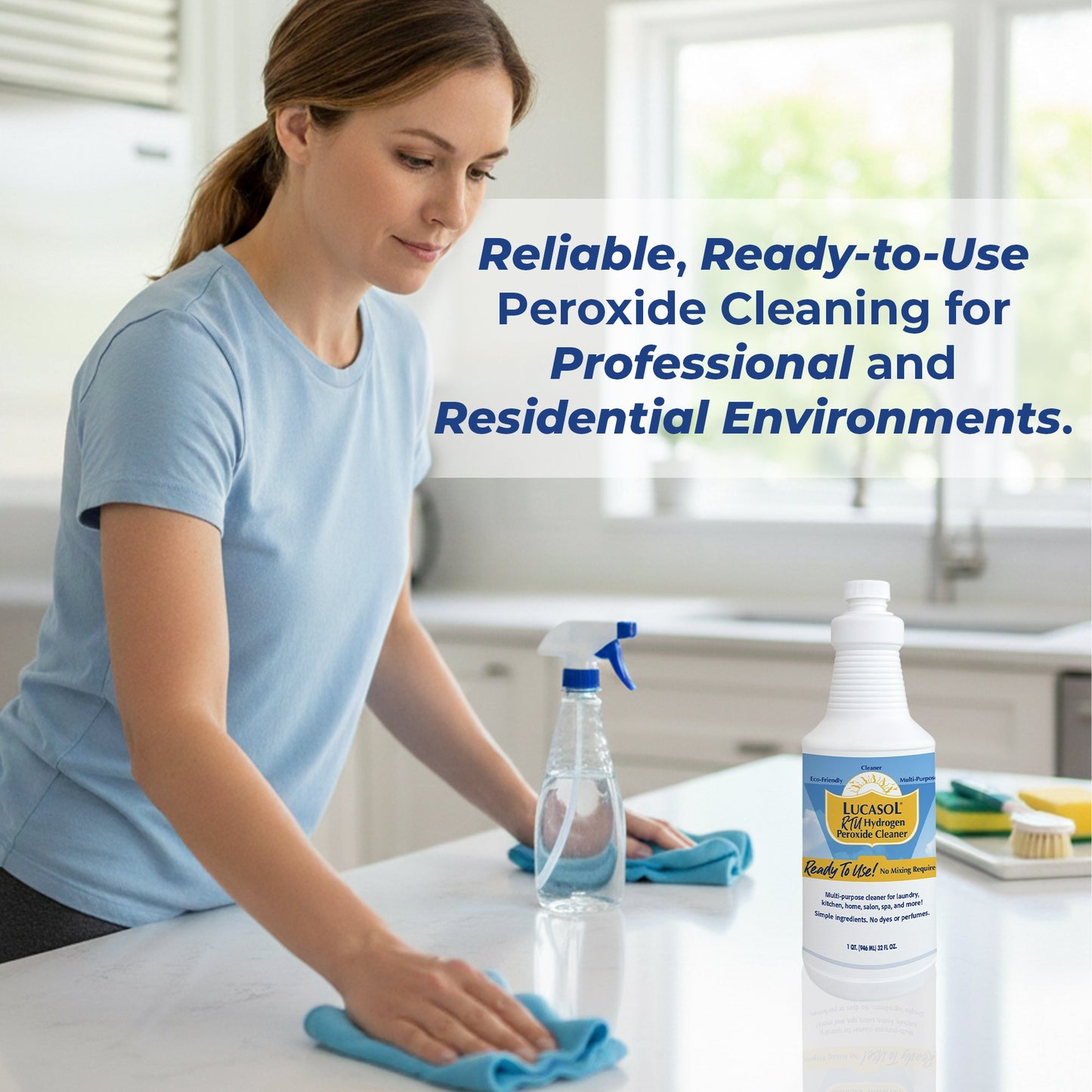 Lucasol Food Grade RTU Ready to Use Hydrogen Peroxide - 1 Quart (32 Fl Oz)