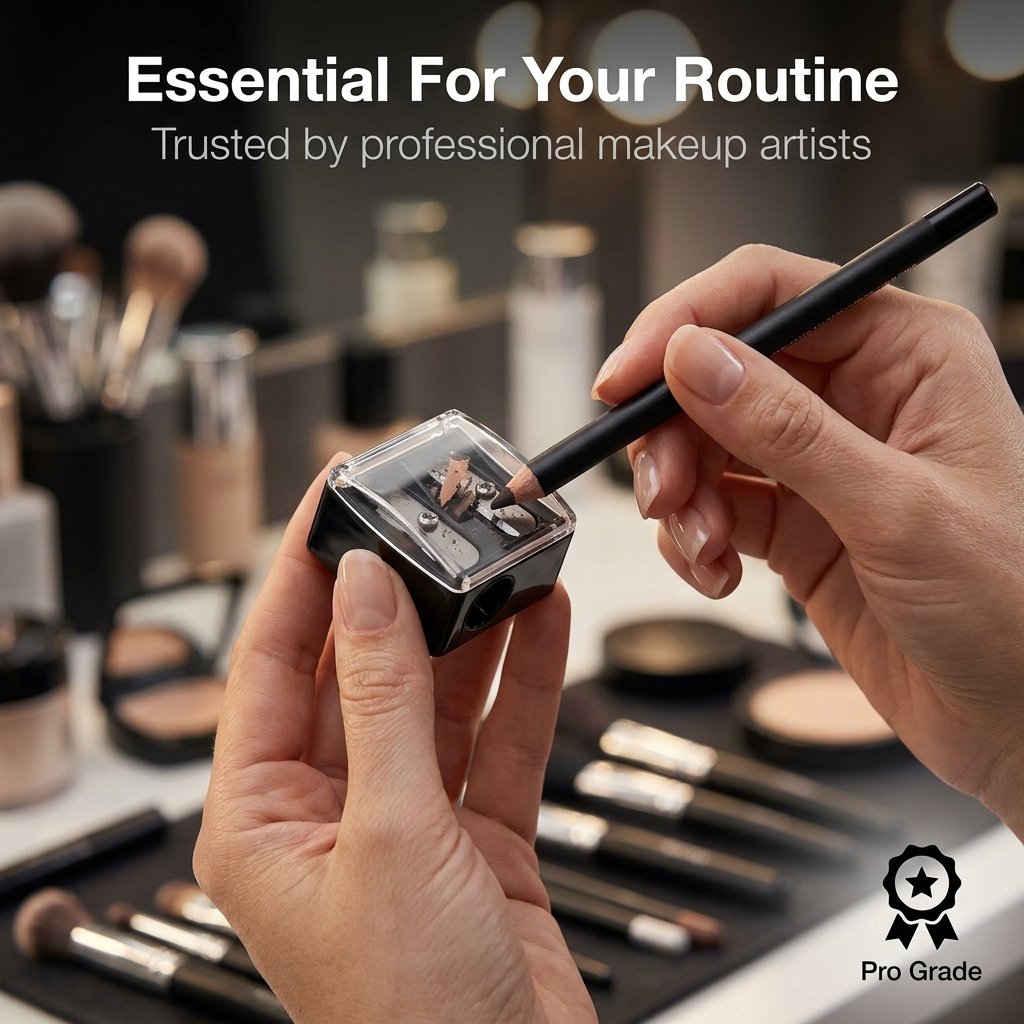 Professional Dual Hole Makeup Pencil Sharpener – For Eyeliner & Lip Liner