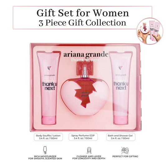 Thank U Next by Ariana Grande, 3 Piece Gift Set for Women