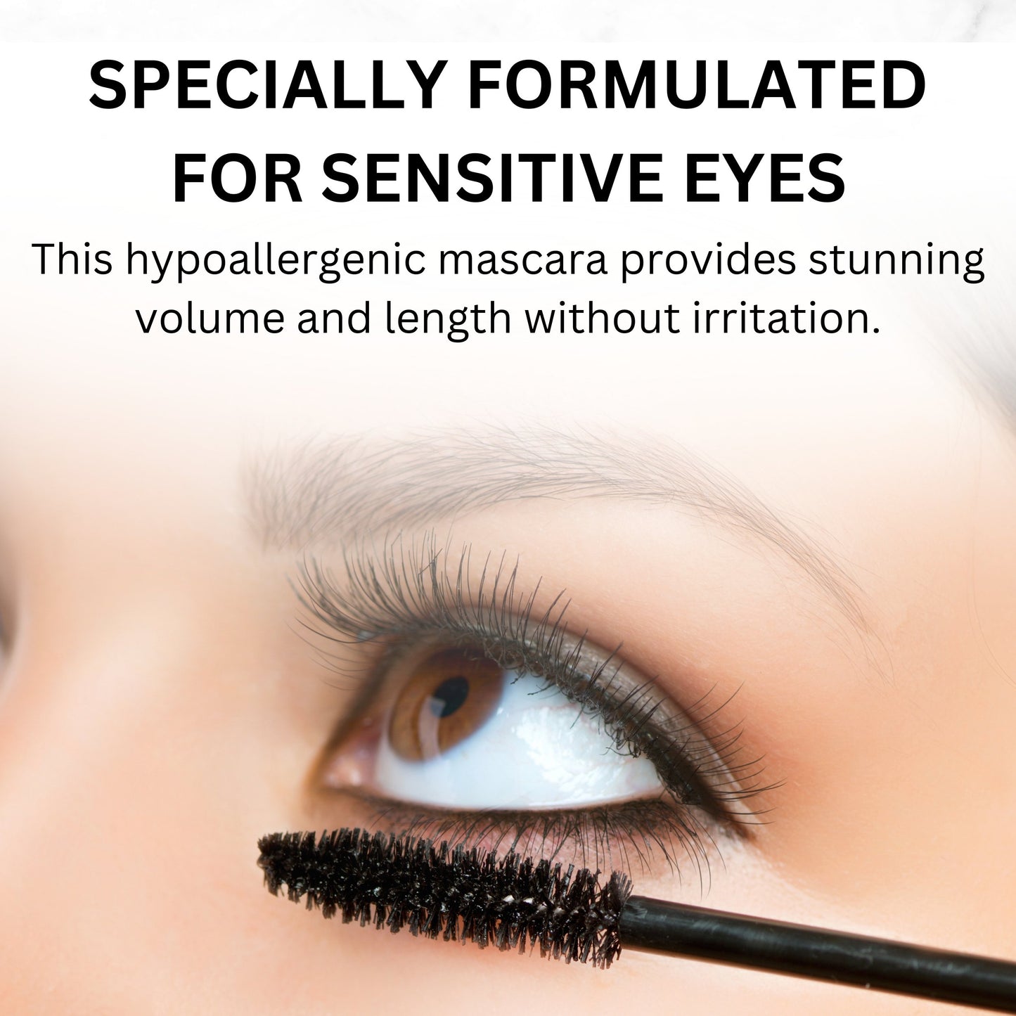 Hypoallergenic Black Mascara – Gentle, Water-Soluble Lash Mascara for Sensitive Eyes