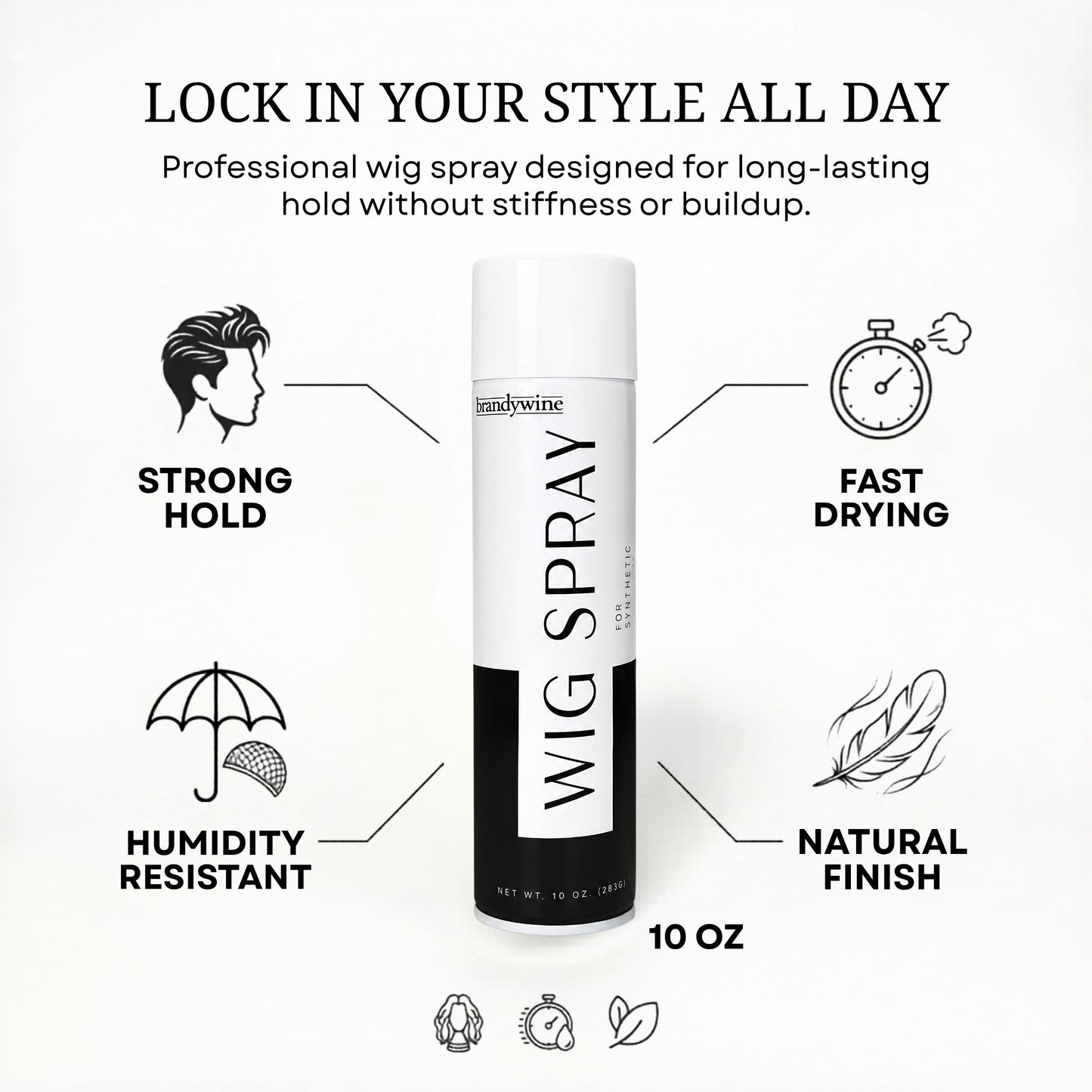 Brandywine Wig Luster, Aerosol Spray, 10 Ounce