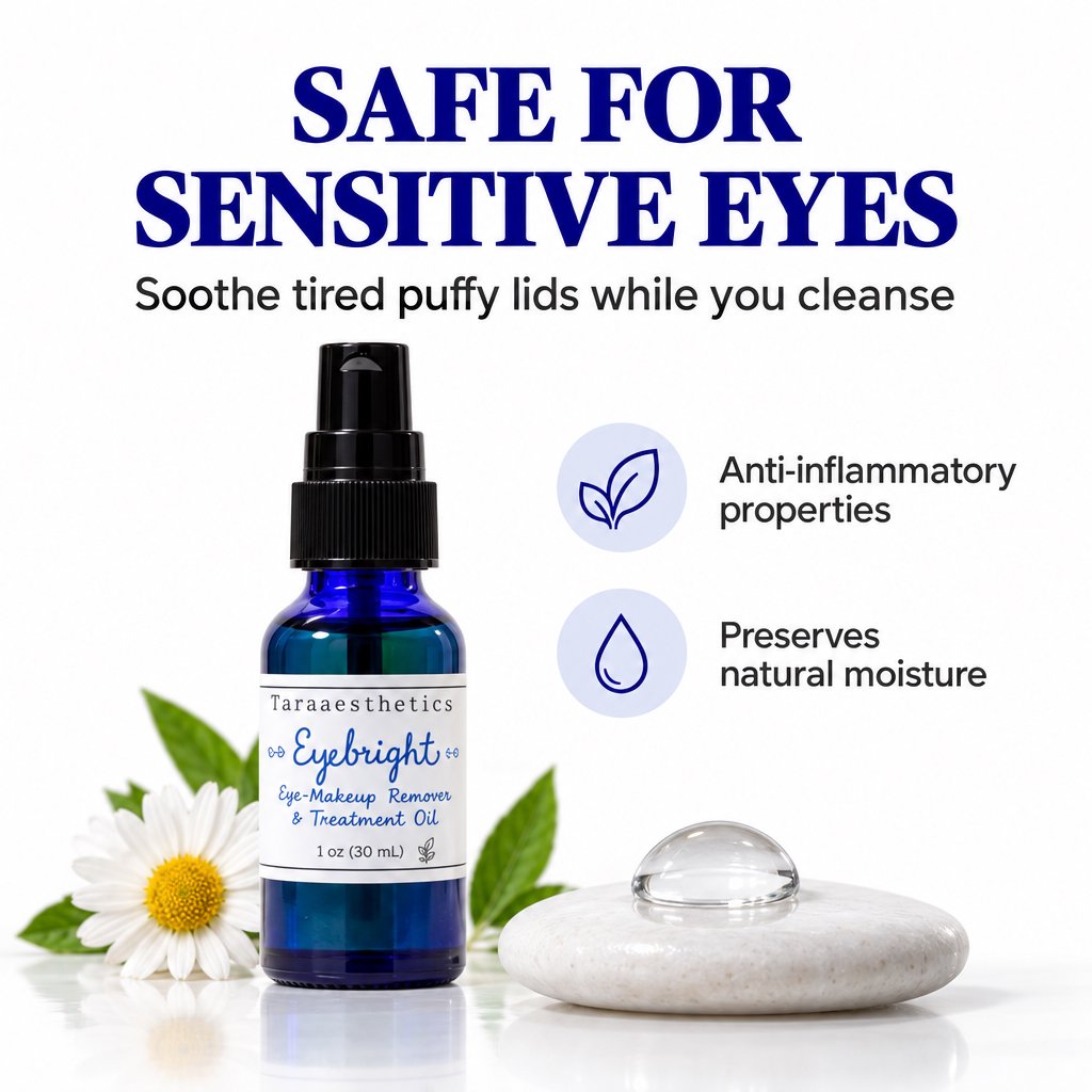 Vegan Eye Makeup Remover & Treatment Oil, Farmaesthetics Eyebright , 1 fl oz