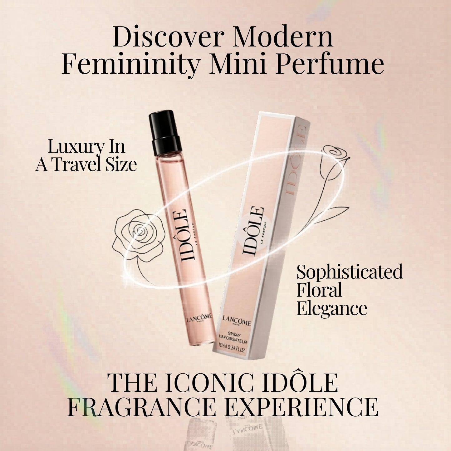 Lancôme Idôle Le Parfum for Women – Purse Travel Spray (0.34 oz)