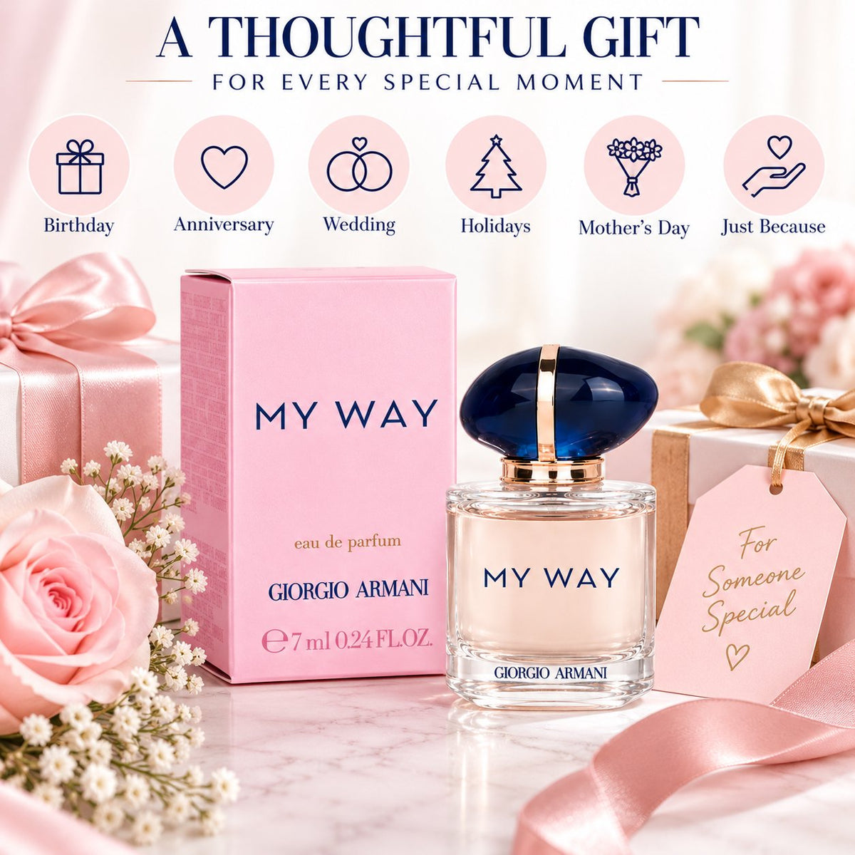 Giorgio Armani My Way Eau de Parfum Mini Dabber for Women – 0.24 oz / 7 ml Travel Size