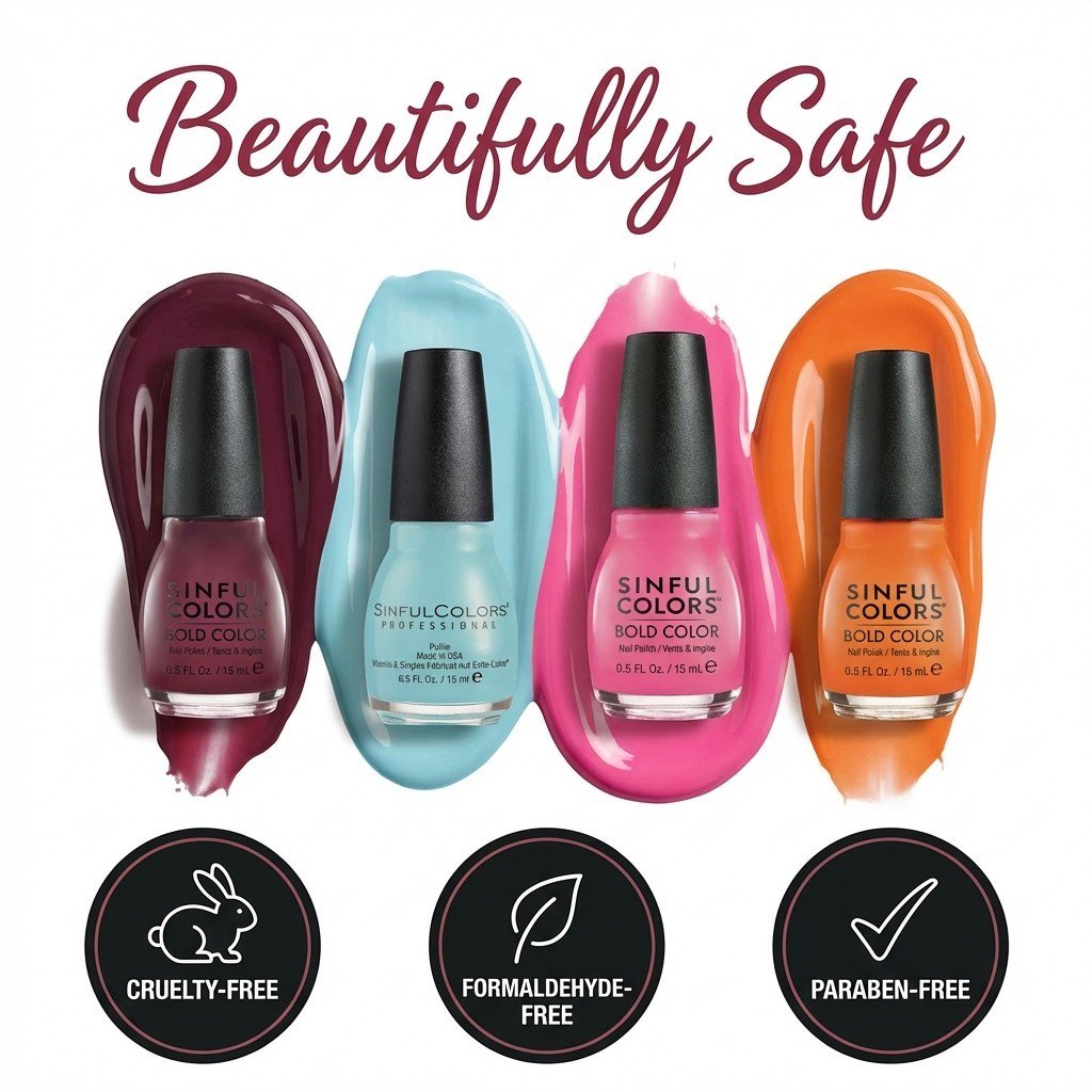 Sinful Nail Polish Gift Set 42 Pieces 10 Assorted Colors Manicure Collection