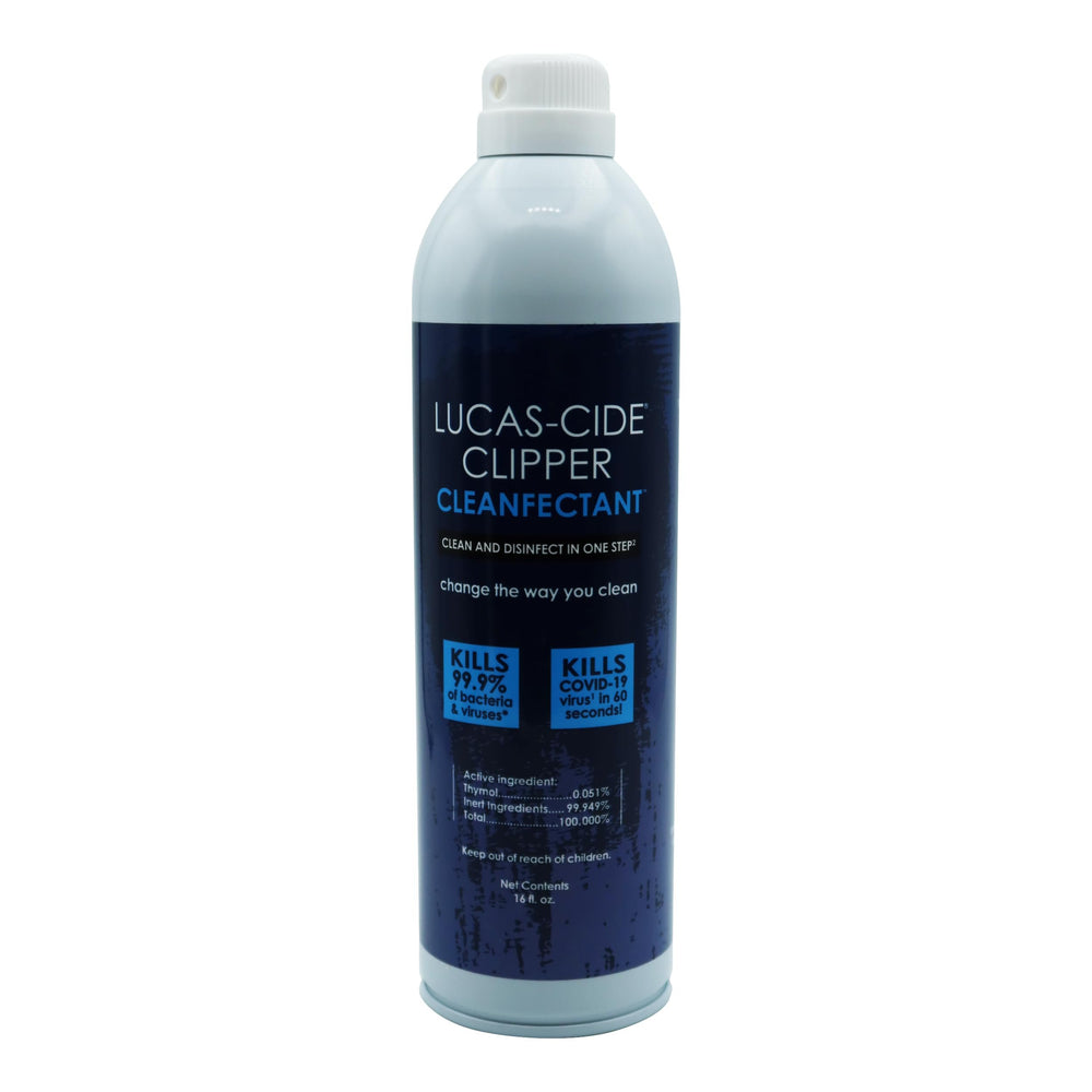 LUCAS-CIDE Clipper Cleaner Disinfectant & Lubricating Spray – 16 Fl Oz