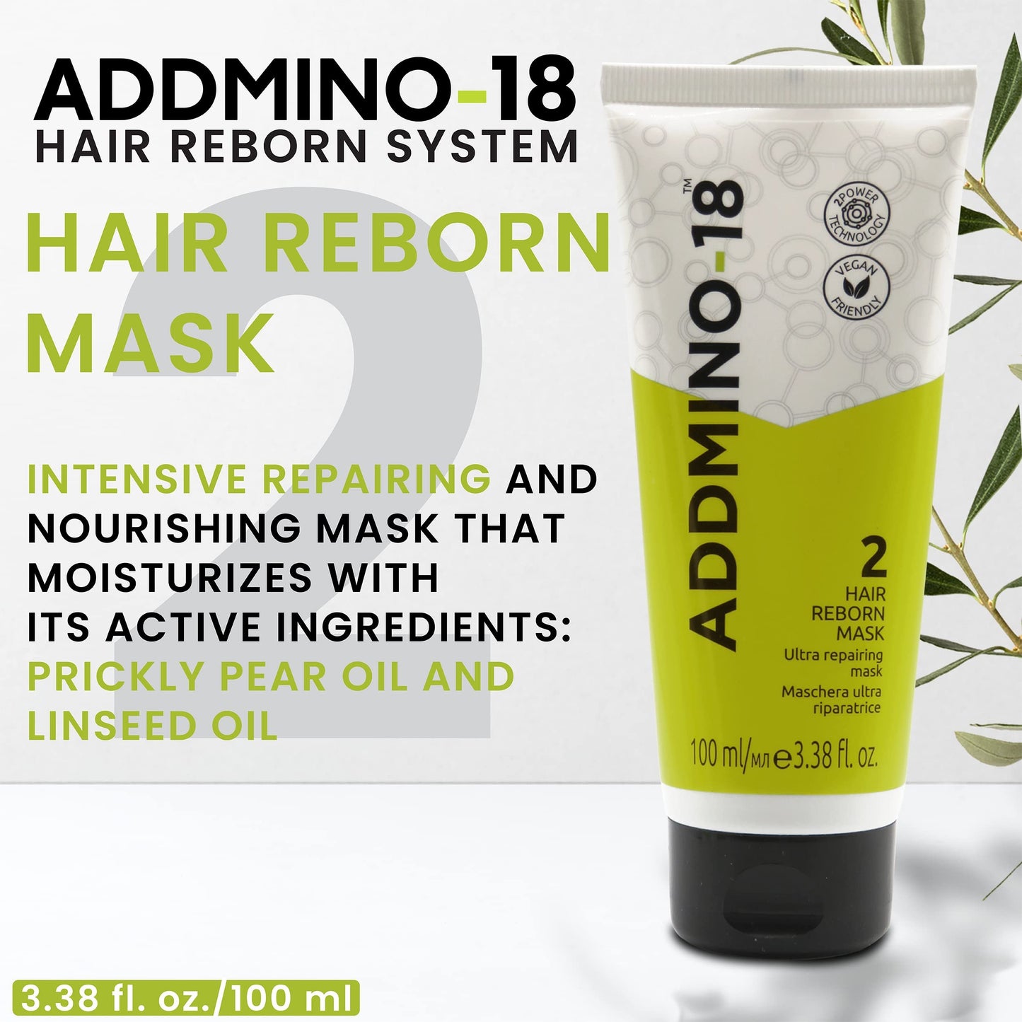 ADDMINO-18 Magic Hair Reborn Kit - Hair Shampoo, Mask & Leave in Conditioner Travel Set