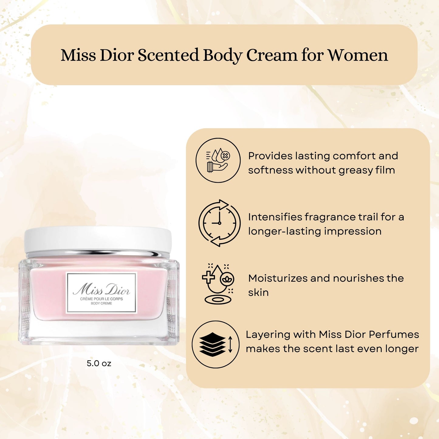 Christian Dior Miss Dior Fresh Body Creme, 5.099 Ounce