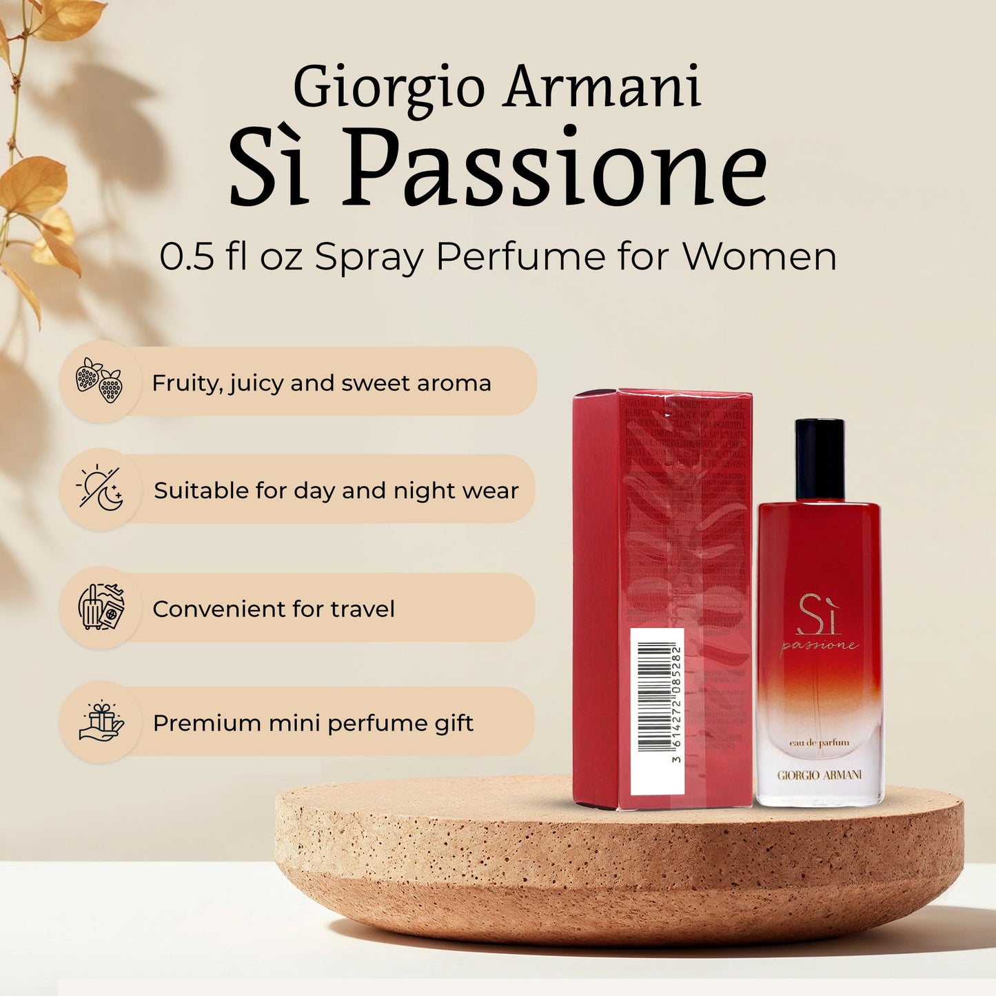 GIORGIO ARMANI Si Passione Eau De Parfum Mini Spray for Women .5 oz.