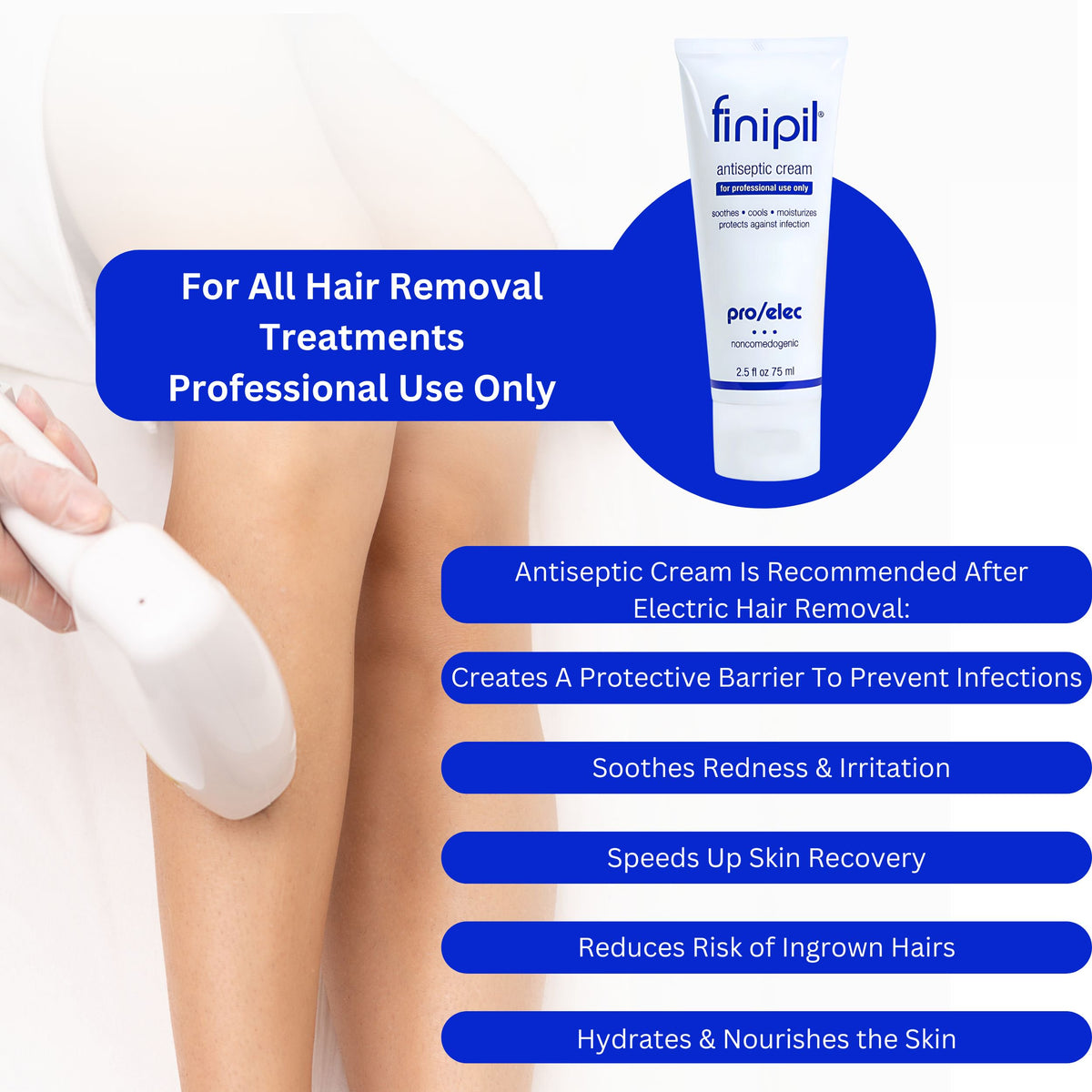 Nufree Nudesse Finipil Antiseptic Cream, PRO/ELEC - 2.5 oz