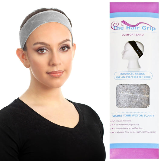 Wig Headband For Synthetic Hair, Wigs Hair Accessory by The Hair Grip - Grey