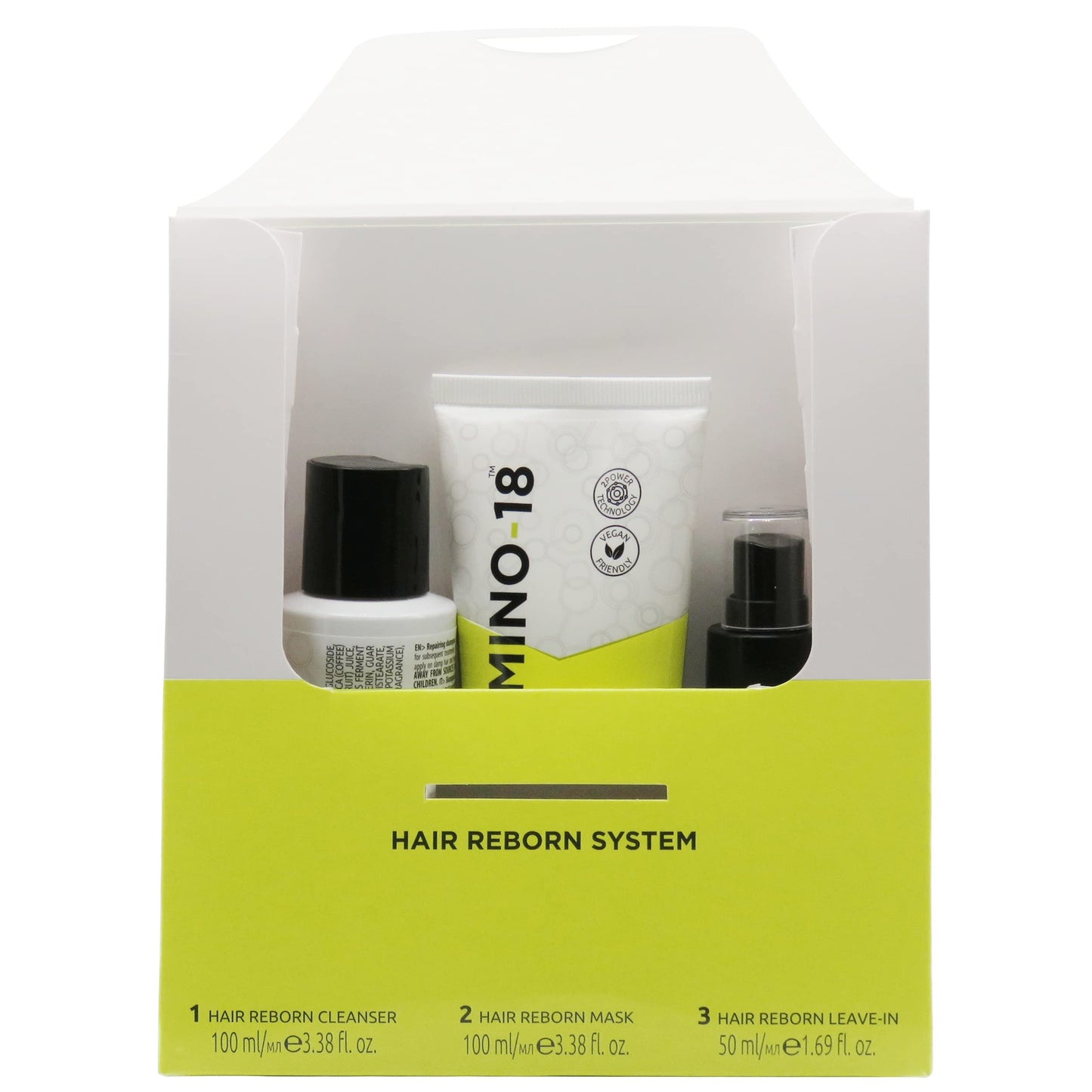 ADDMINO-18 Magic Hair Reborn Kit - Hair Shampoo, Mask & Leave in Conditioner Travel Set