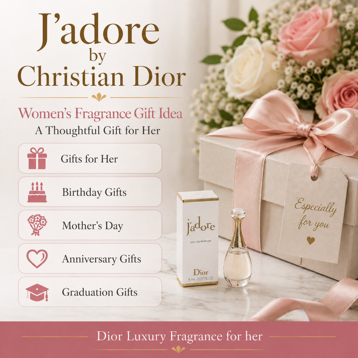 J'adore by Christian Dior for Women 0.17 oz Eau de Parfum Collectible