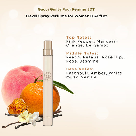 Gucci Guilty Perfume for Women Travel Spray Pour Femme EDT 0.33 Fl Oz