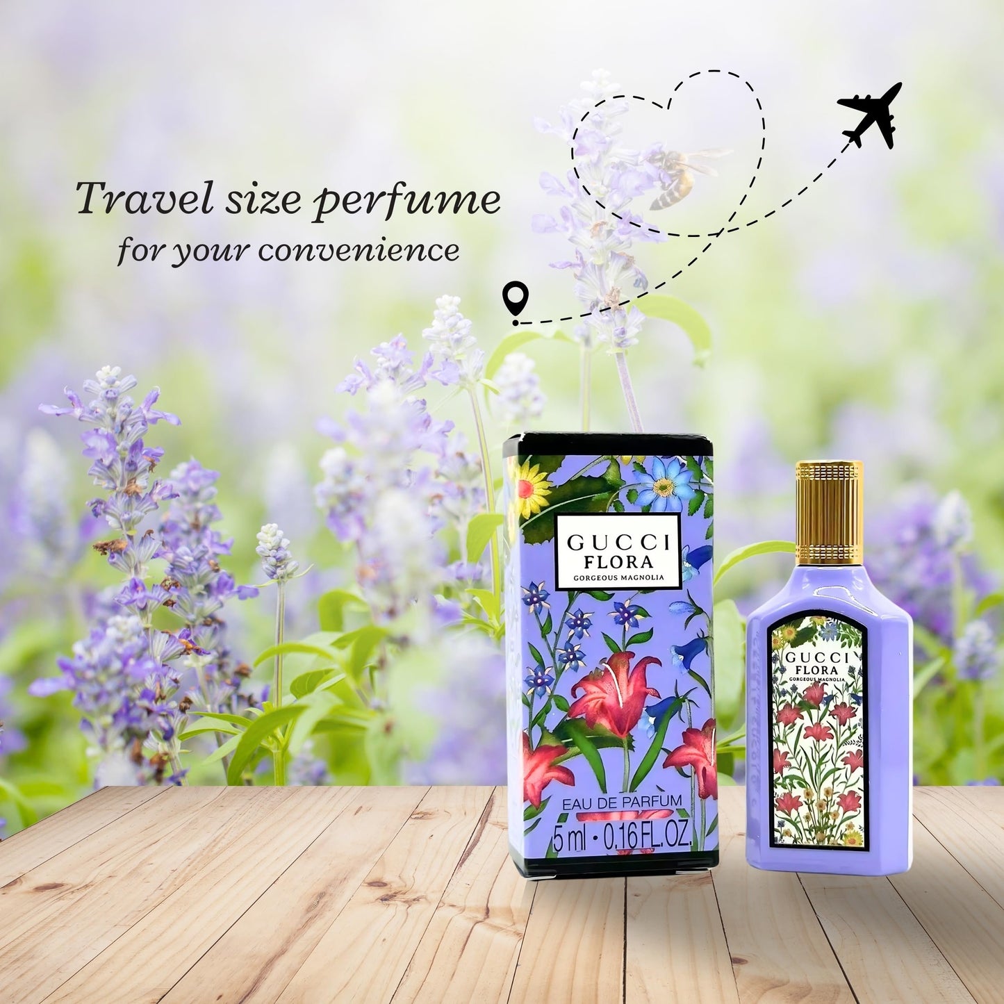 Gucci Flora Gorgeous Magnolia Eau De Parfum ~ Mini Splash Top 0.16 Fl Oz