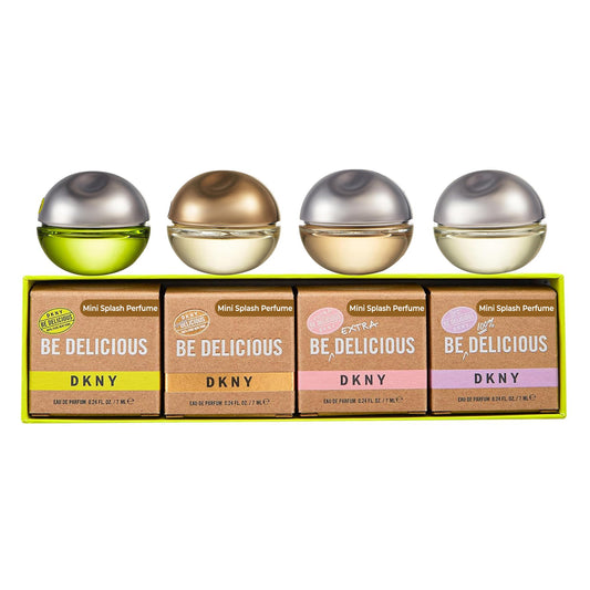 DKNY Be Delicious Mini Perfume Gift Set for Women – 4 Piece Travel Size Collection