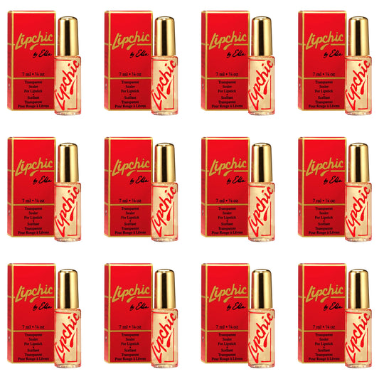 Ella International Lip Chic Lipstick Sealer – 12 Pack Long-Lasting Smudge-Proof Lip Color Lock (0.25 oz Each