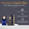 Versace Dylan Blue Pour Homme Mini EDT Splash 0.17 oz – Travel Size Men’s Cologne, Aromatic Fougere Fragrance