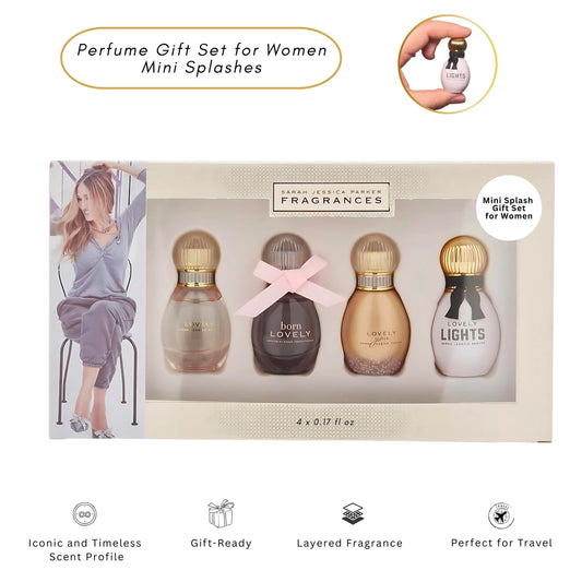 Sarah Jessica Parker Lovely Perfume Gift Set – 4 Piece Mini EDP Splash Collection