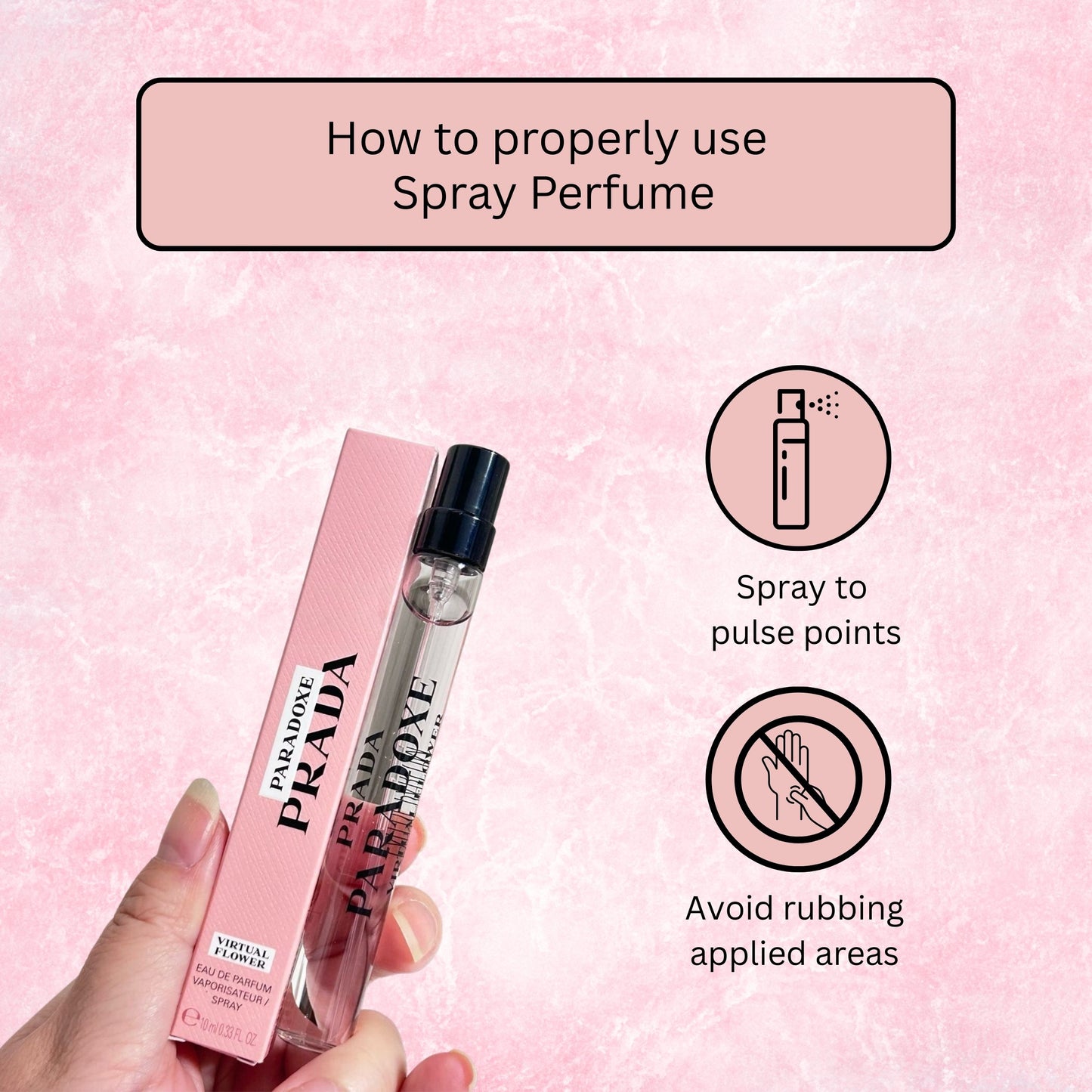 Prada Paradoxe Virtual Flower Perfume for Women Travel Spray Mini EDP 0.33 Fl Oz