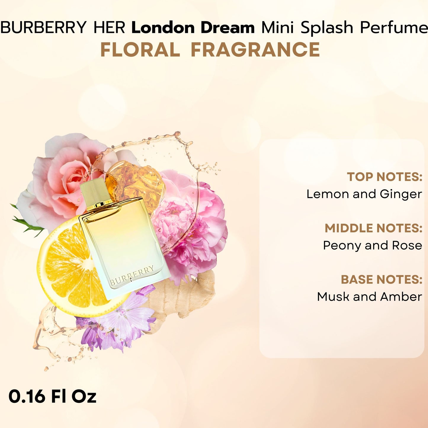 Burberry Her Miniature Coffret Set for Women – 4 Piece Perfume Collection (0.16 oz Each)