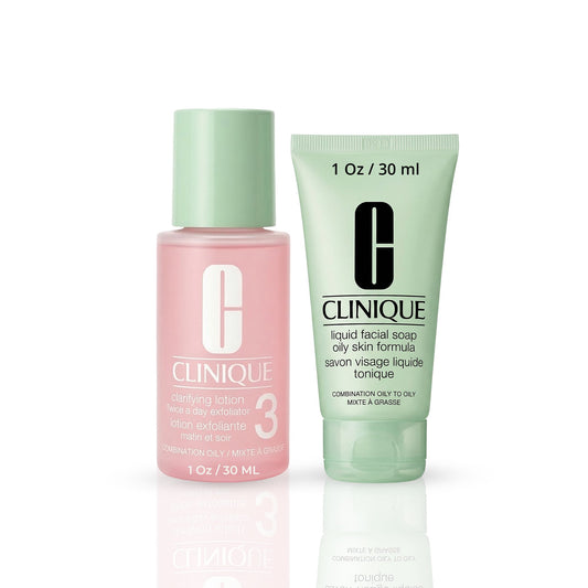 Clinique Liquid Facial Soap Combination Oily Skin | 3-Step System | 1 oz Travel Size